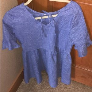 Light blue checkered dress